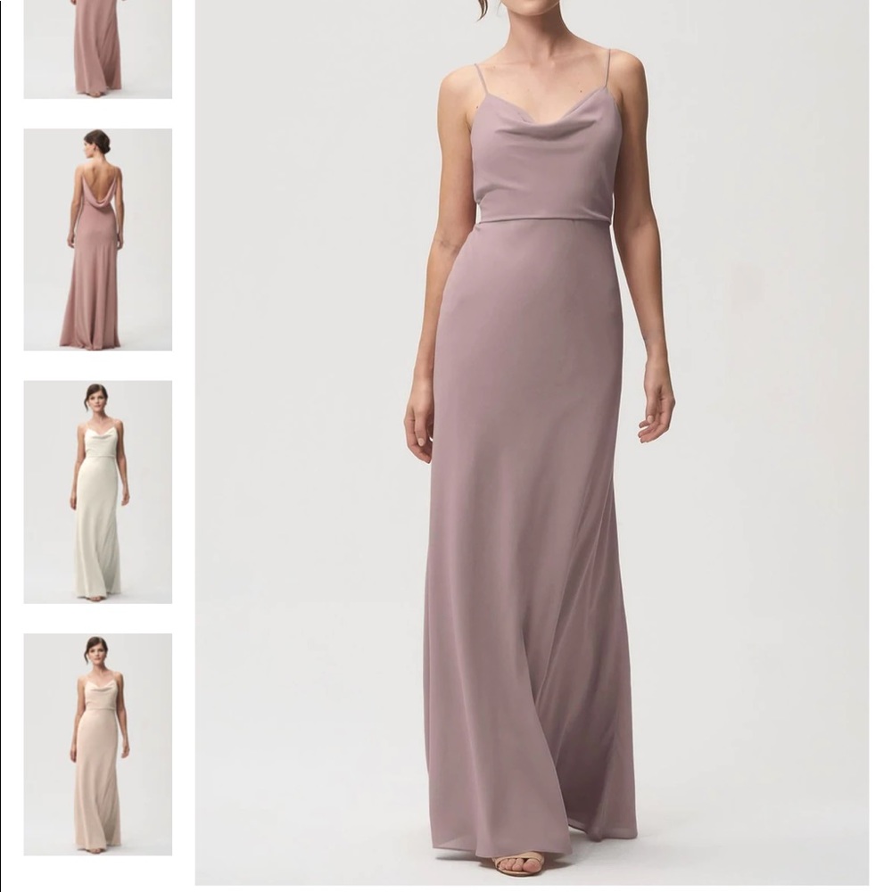 NWT! Jenny Yoo Capri Dress in Truffle